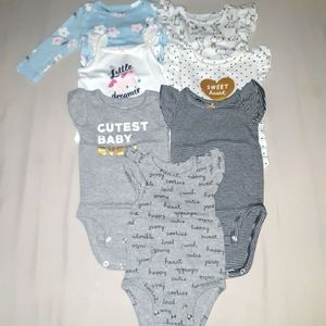 7pc, Carter's 3m Baby Girl onesies